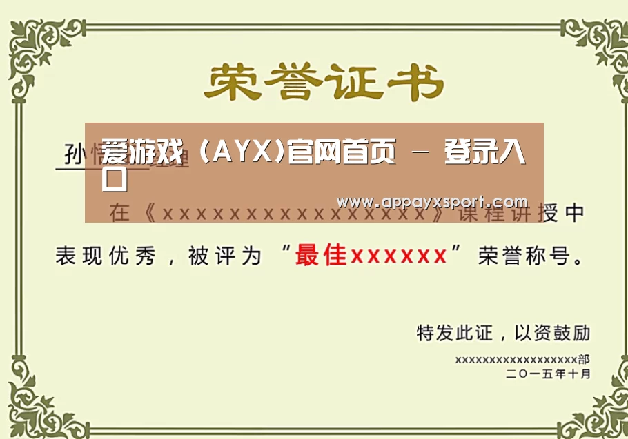 ayx体育荣誉证书二(图1)